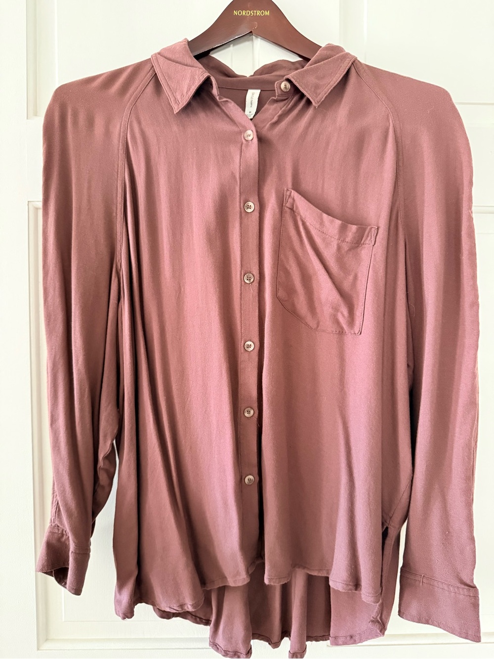 Gentle Fawn Mauve Button-Front Relaxed Shirt - M
